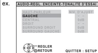 PANASONIC SC-PT870 - Régler le niveau de sortie des enceintes manuellement - 2