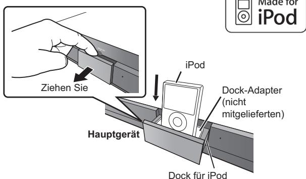 PANASONIC SC-PT870 - Schließen Sie den iPod (nicht im Lieferumfang enthalten) sicheren. - 1