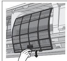 PANASONIC CU-2E15PBE - Entfern des Luftfilters - 1