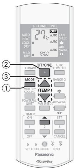 PANASONIC CU-2E15PBE - Impostazione dell'orario - 1