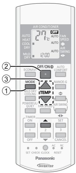 PANASONIC CU-2E15PBE - Réglage de l'horloge - 1