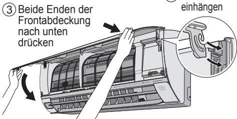 PANASONIC CU-2E15PBE - Anbringen der Frontabdeckung - 1