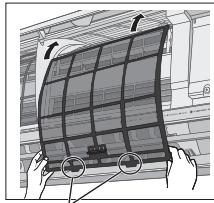 PANASONIC CU-2E15PBE - Einsetzen des Luftfilters - 1