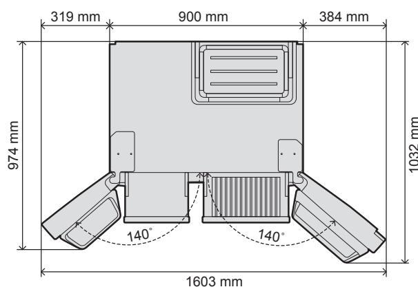 PANASONIC NR-B54VW1 - Installeren van de afstandsstukken - 4