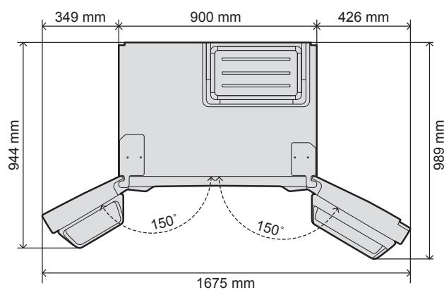 PANASONIC NR-B54VW1 - Installeren van de afstandsstukken - 3