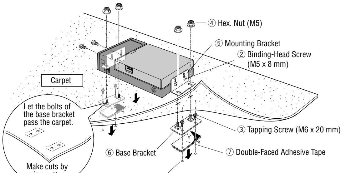PANASONIC CATU7000U - □ Unit installation by using the Mounting Brackets ⑤ and the Base Brackets ⑥. - 1