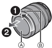 PANASONIC HFS1442AE - Turn the lens rear cap to detach it. - 1