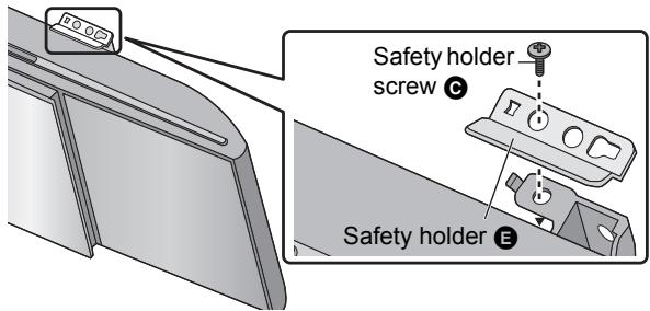 PANASONIC SCHC55EP - Fix the safety holders Ⓔ onto the wall mount brackets with the safety holder screws Ⓗ (Both sides). - 1