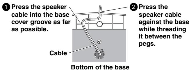 PANASONIC SCHT733 - Secure the speaker cables to the bases. - 1