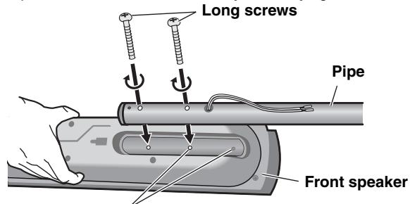PANASONIC SCHT733 - Attach the stands to the speakers. - 1