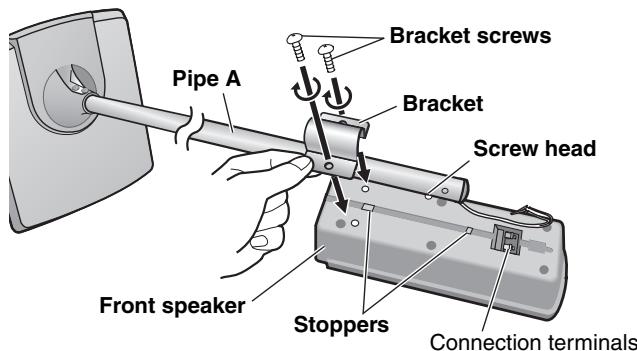 PANASONIC SCHT733 - Attach the pipes to the speakers. - 1
