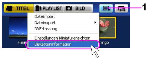 PANASONIC VWDTD10E - Anzeige Disketteninformation - 1