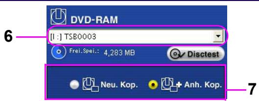 PANASONIC VWDTD10E - Wahlen Sie das Kopierziel (DVD-RAM Laufwerk). - 1