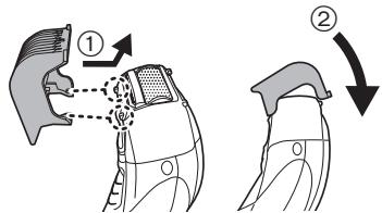 PANASONIC ER-GK40 - Aplicar os acessórios pente - 1