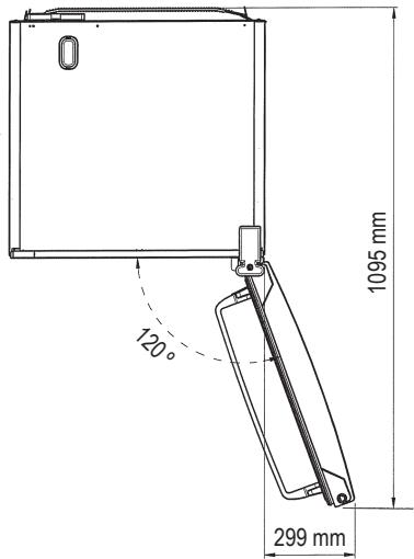 120° 1095 mm 299 mm