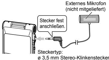PANASONIC RR-XS350E - Aufnahme mit einem extern angeschlossenen Mikrofon - 1