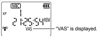 PANASONIC RR-XS350E - Adjusting the VAS operation level: - 1