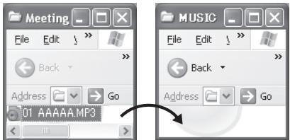 PANASONIC RR-XS350E - Transferring music files to this unit from the computer - 1