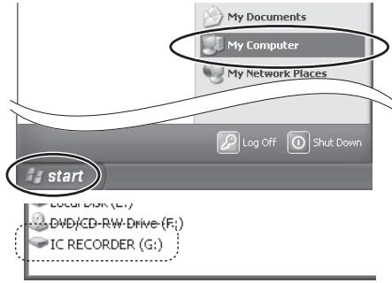 PANASONIC RR-XS350E - Click [start]  [My Computer]. - 1