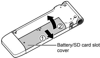 PANASONIC RR-XS350E - Inserting the battery - 1