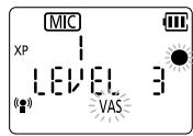 PANASONIC RR-XS350E - Adjusting the VAS operation level: - 2