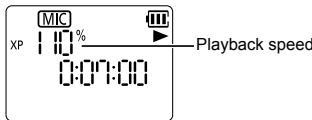 PANASONIC RR-XS350E - Press to adjust the playback speed. - 1