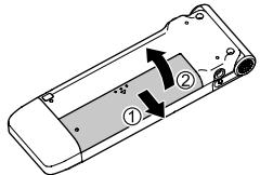 PANASONIC RR-XS350E - Inserción de la pila - 1