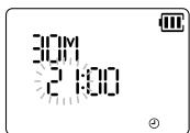 PANASONIC RR-XS350E - Press + - to select the hour for the time to start recording and press - 1