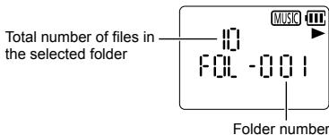 PANASONIC RR-XS350E - Press [FOLDER] during playback. - 1