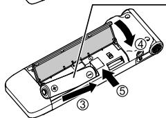 PANASONIC RR-XS350E - Inserción de la pila - 2