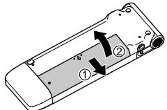 PANASONIC RR-XS350E - Insérer la pile - 1