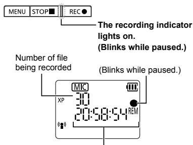 PANASONIC RR-XS350E - Press [REC  ]. (Recording starts.) - 1