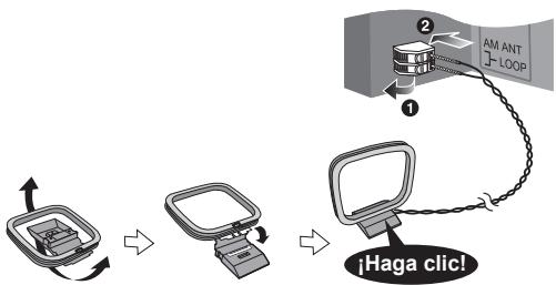 PANASONIC SC-HC15EG - Conecte la antenna de cuadro de AM. - 1