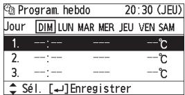 PANASONIC CZRTC4 - Sélectionnez le champ pour enregistrer le réglage de la minuterie. - 2