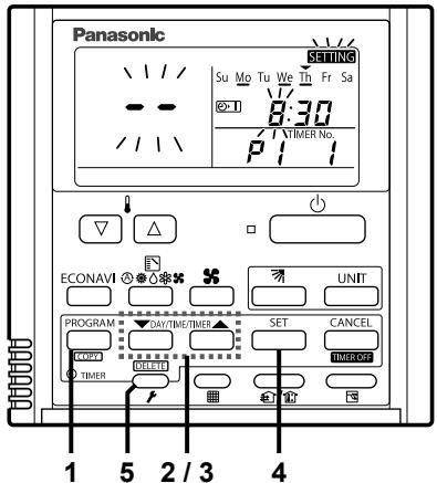 PANASONIC CZRTC4 - Suppression des réglages de la minuterie de programmation - 1