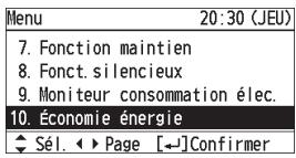 PANASONIC CZRTC4 - Sélectionnez [économie énergie]. ▲▼→ - 1