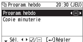 PANASONIC CZRTC4 - Activez la programmation hebdomadaire ▲▼→▲▶→ - 1
