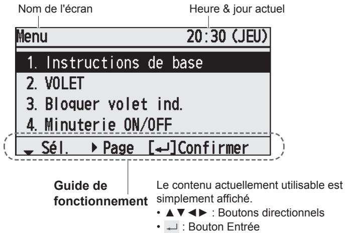 PANASONIC CZRTC4 - Icônes des informations de réglage affichées sur l'écran supérieur - 1