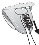 PANASONIC EW-DE92 - Hoe de tandenborstel aanbrengen/bewegen bij het reinigen van uw tong - 1