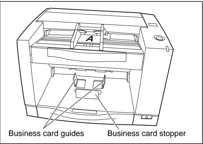 Business card guides Business card stopper