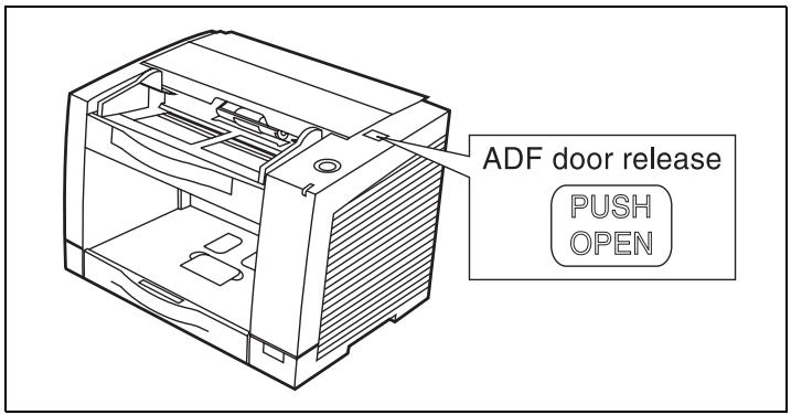 ADF door release PUSH OPEN