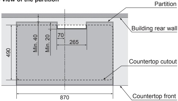 PANASONIC KYB915ABEPG - When Installing a Partition Inside the Cabinet - 1