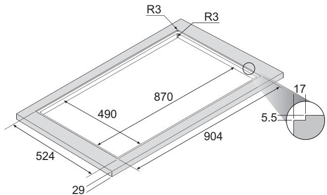PANASONIC KYB915ABEPG - Bündig abschlussender Einbau des Gerätes - 1