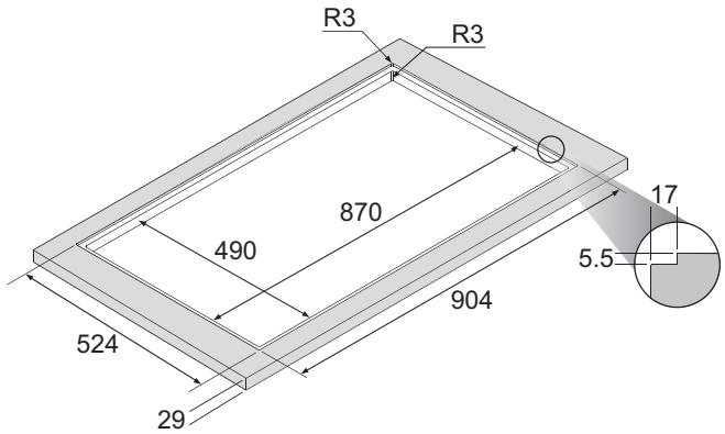 PANASONIC KYB925GLEPG - Bündig abschließender Einbau des Gerätes - 1