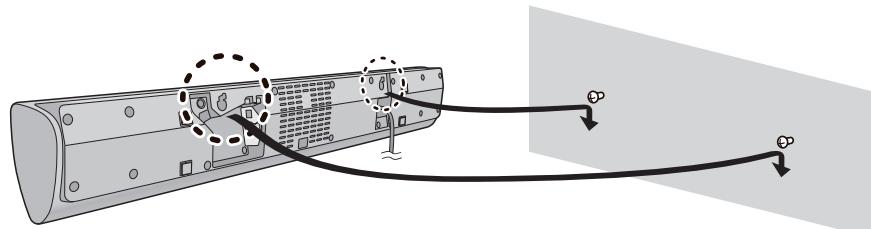 PANASONIC SC-HTB18EB - Befestigen Sie das Hauptgerät sichere an der Schraube/eden Schrauben. - 1