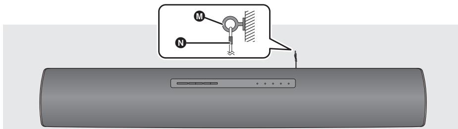 PANASONIC SC-HTB18EB - Sichern Sie das Seil an der Wand. - 1