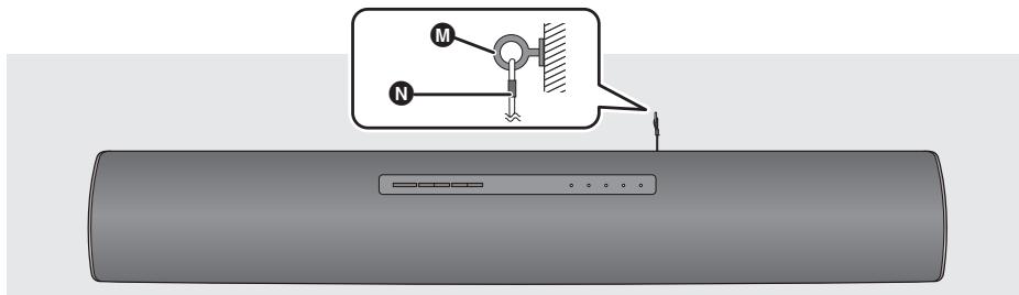 PANASONIC SC-HTB18EB - Fissare il cavo al muro. - 1