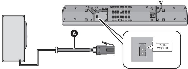 PANASONIC SC-HTB18EB - Conexión del cable del altavoz - 1