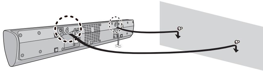 PANASONIC SC-HTB18EB - Inserire l'unità principale in modo sicuro sulla vite(i). - 1