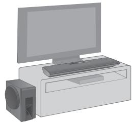 PANASONIC SC-HTB18EB - Plaatsen van het hoofdtoestel in een rek of op een tafel - 2